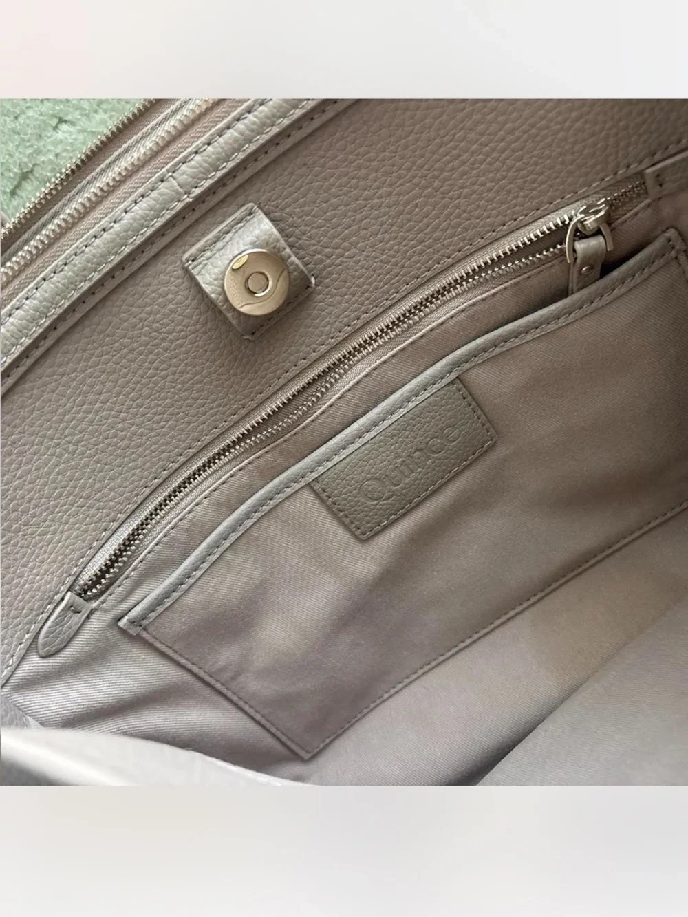 Quince Italian Leather Triple Compartment Work Tote - Picture 6 of 8